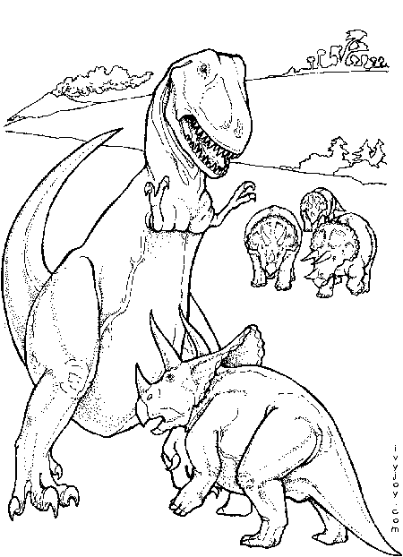 Tyrannosaurus lived during the Cretaceous period. Tryannosaurus, pronounced 'tie-ran-oh-saw-rus' means 'tyrant reptile'. With seven inch teeth, Tyrannosaurus was one of North Americas biggest meat eaters.